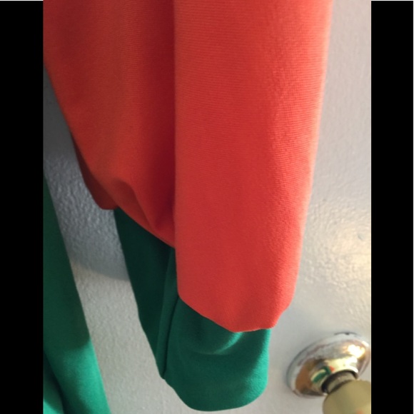 Color block wrap front dress - Picture 2 of 8